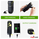 Magic Cook Emergency Crank Flashlight Radio with USB Charging in Out, Emergency Siren  EZ-SB-5032