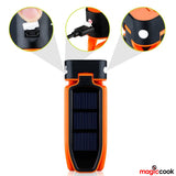 Collapsible Clover Style 18 Led Lights Flashlight Rechargeable Battery Powered by USB Charging and Solar Panel EZ-SB-6039