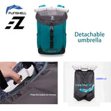 EZ FUNSHELL Backpack Umbrella UV RAIN PROTECTIONS Mini Tourist Series Cooling Fan FS-2430