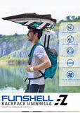 EZ FUNSHELL Backpack Umbrella UV RAIN PROTECTIONS Mini Tourist Series Cooling Fan FS-2430