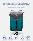 EZ FUNSHELL Backpack Umbrella UV RAIN PROTECTIONS Mini Tourist Series Cooling Fan FS-2430