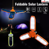 Collapsible Clover Style 18 Led Lights Flashlight Rechargeable Battery Powered by USB Charging and Solar Panel EZ-SB-6039