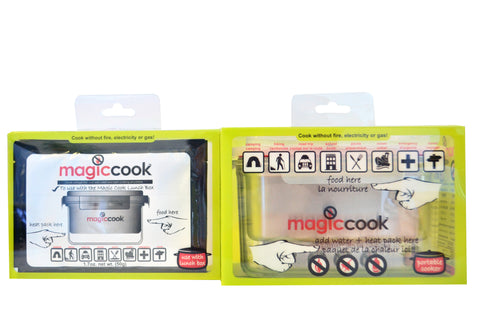 Magic Cook Lunch Box & 11 Refill Heat Packs Combo Sets